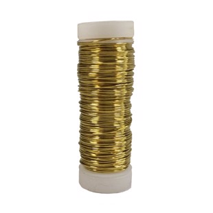 Coloured copper wire - diameter: 0.5 mm - gold