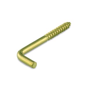 Angle Screw Hook Brass