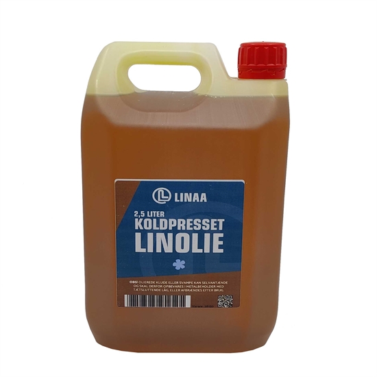 Linseed Oil, Cold Pressed - 2,5 ltr.