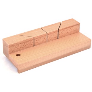Mitre Box Solid Beechwood One Sided - 250x55x30 mm