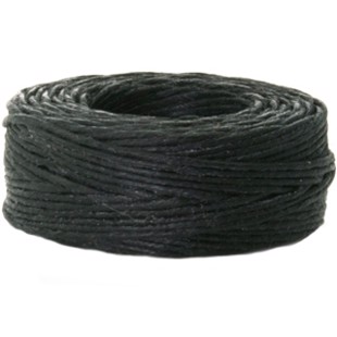 Waxed Thread - Black -  0.9 mm x 25 m