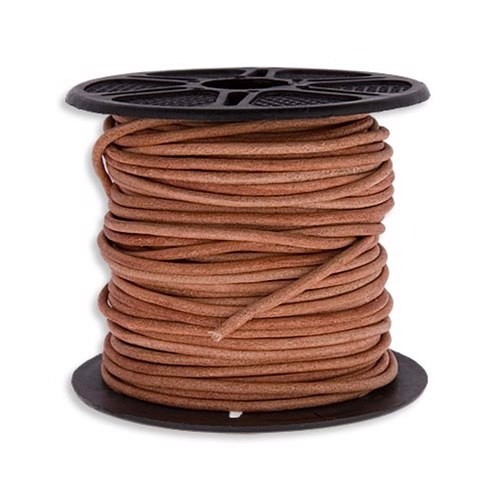 Leather Cord - Nature - 1.0 mm x 45 m