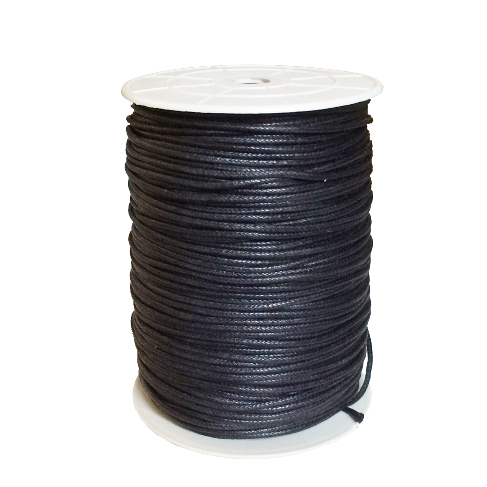 Buy Cotton Cord Black 1,0 mm - 100 m online here | Linaa
