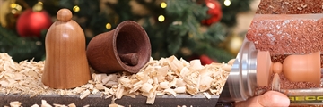 Woodturn a Christmas Bell with a Wooden Clapper | Turn Christmas Decorations on the Wood Lathe